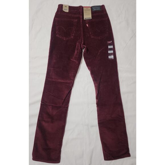 Levi's 724 high rise slim straight corduroy pants 26x30 woman's - Picture 2 of 10